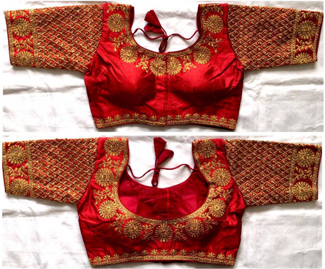 Phantom Silk Heavy Embroidered Readymade Blouse